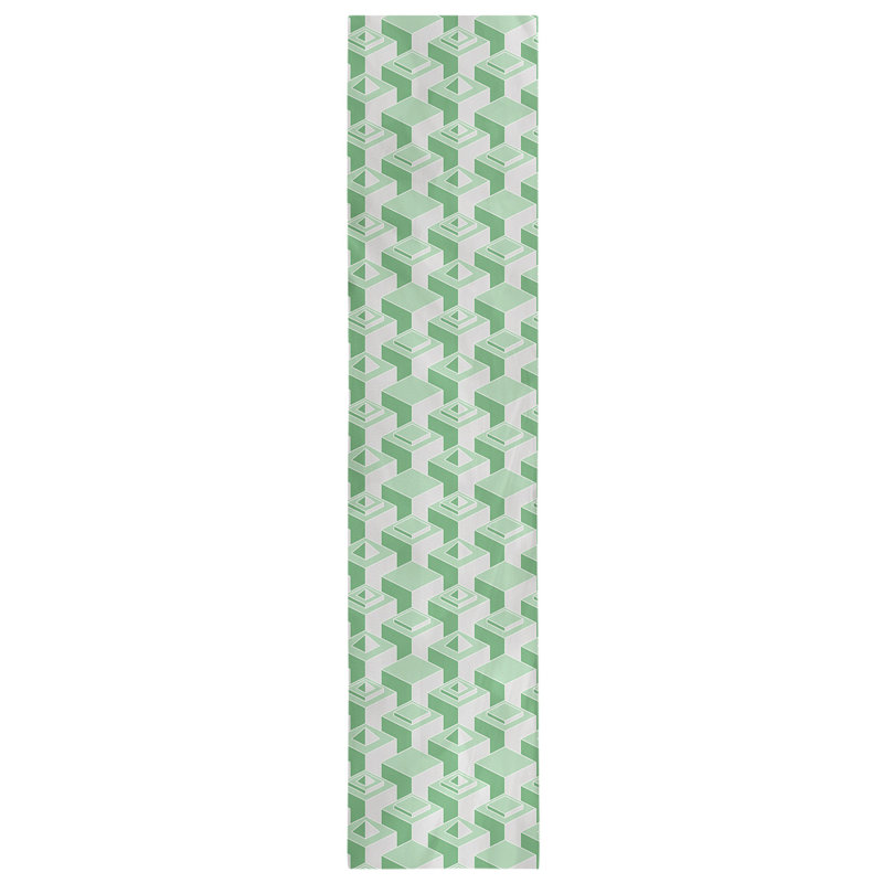 Chemin de table Classic Skyscrapers, 16 po x 72 po, Vert