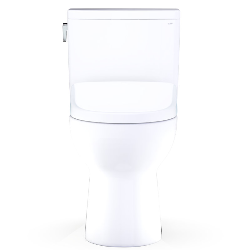 TOTO Glaston WASHLET+ S7A Two-Piece Elongated 1.0 GPF Universal Height Toilet with CEFIONTECT, Cotton White - MW4724736CUFG#01
