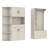 Multifunctional left-right combination hall cabinet (can be used separately) with storage and 4 hooks, storage cabinet/ hall tree 2 in 1 for living room, kitchen and hallway,antique Beige-954003220