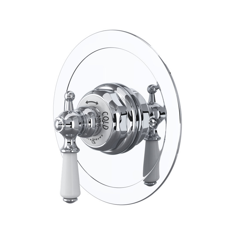 Edwardian™ Era 3/4" Round Thermostatic Trim without Volume Control, Polished Chrome