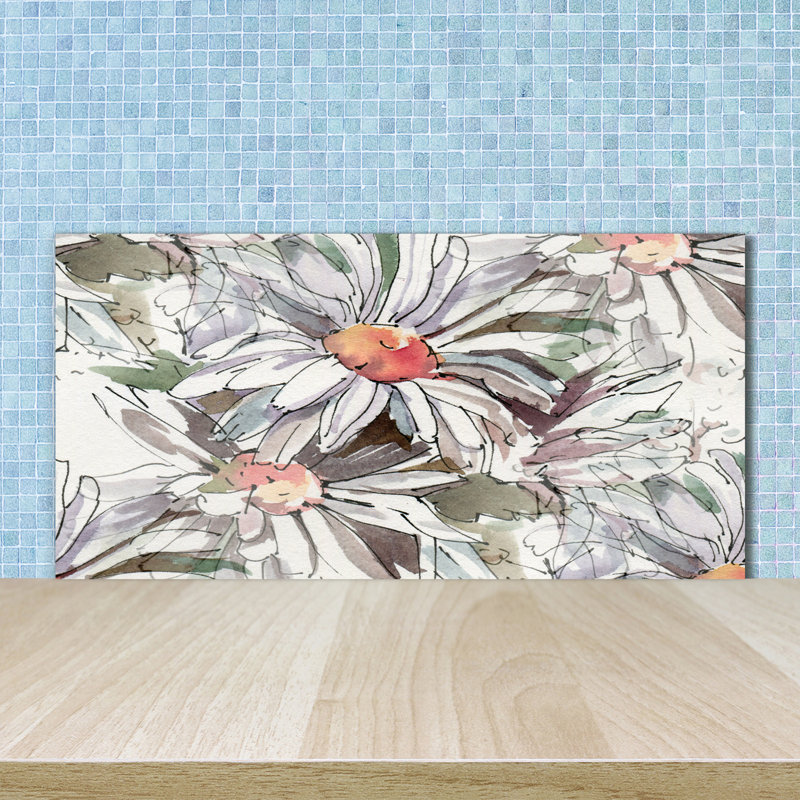 50cm W x 100cm L Glass Peel and Stick Panel