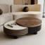 Microcrystalline stone storage coffee table