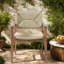 Chaises de patio en teck durable, bois d'acacia et osier, style rustique