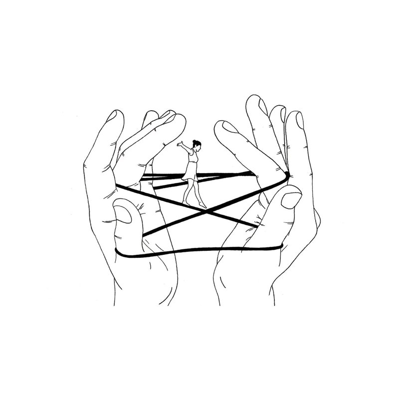 Love Is A Game In Precarious Balance by Filippo Spinelli - Floater Frame Print on Canvas, 66.04 cm H x 45.72 cm W x 1.91 cm D
