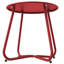 Table d'appoint ronde en métal antirouille pour jardin, balcon ou terrasse.