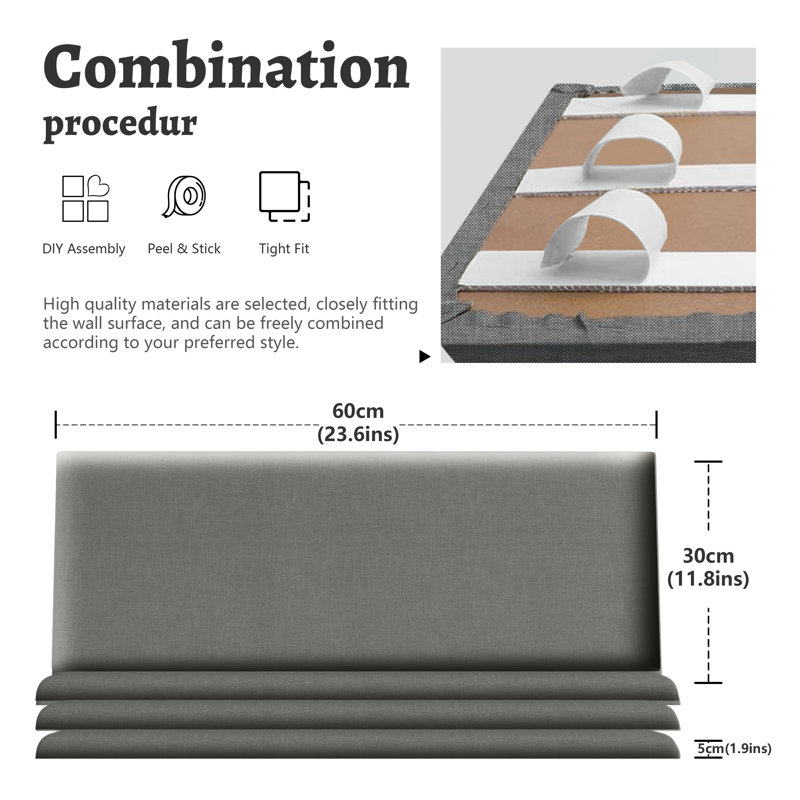 60cm Wall Panel Tiles, 3, 60cm