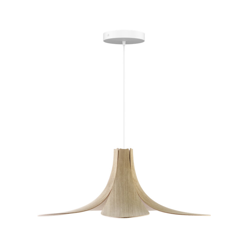 Luminaire suspendu 1 lumière Kishmore, Chêne clair
