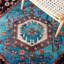 Tapis oriental bleu / noir / rouge Emeram-1658600759