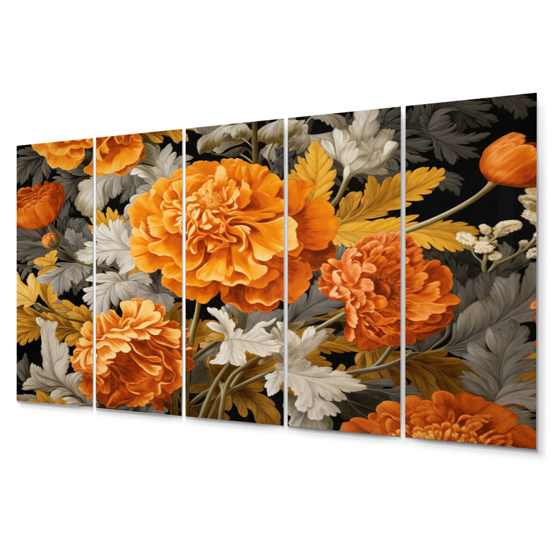 Ensemble de 5 décorations murales en métal