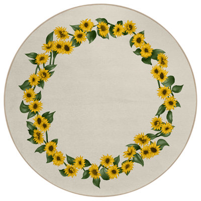 Conness Washable Floral Indoor / Outdoor Rug