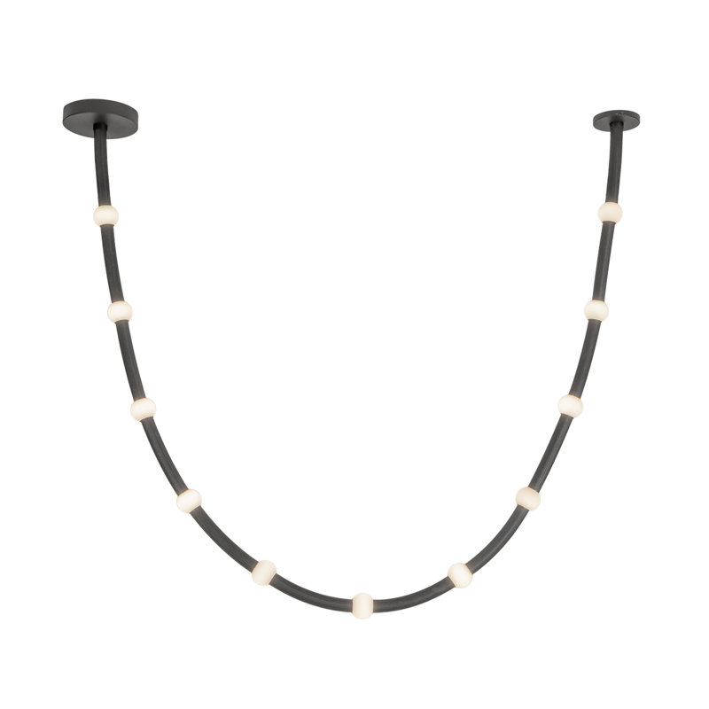 Luminaire suspendu Corda, 48 W, 10 lumières, 118,13 po de largeur