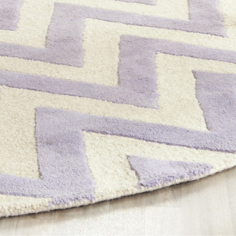 Sanyla Hand Tufted Wool Chevron Rug, Runner 2'6" x 8'