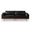 Canapé modulaire noir en cuir véritable-48378293