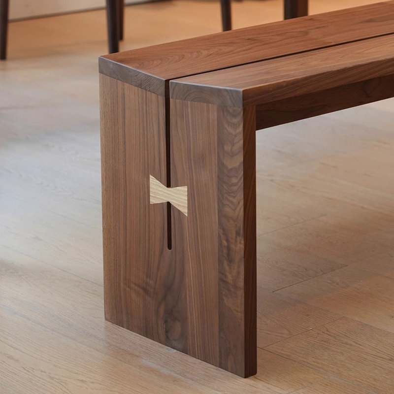 Solid Wood V-shaped Bench Solid Wood Bench, 17.71" H x 55.11" W x 13.77" D