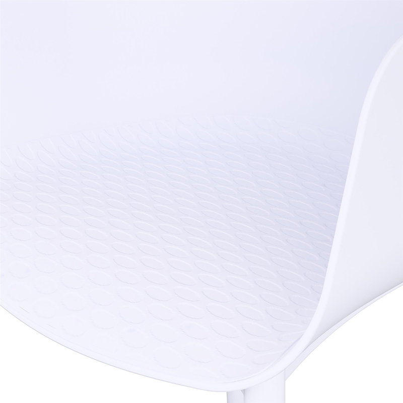 Abiageal Patio Dining Side Chair, White