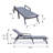 Marlin Outdoor Patio Reclining Chaise Lounge Arm Chair with Powder-Coated Aluminum Frame- Breathable Sling Mesh Fabric, Adjustable Backrest-124823756-124823757