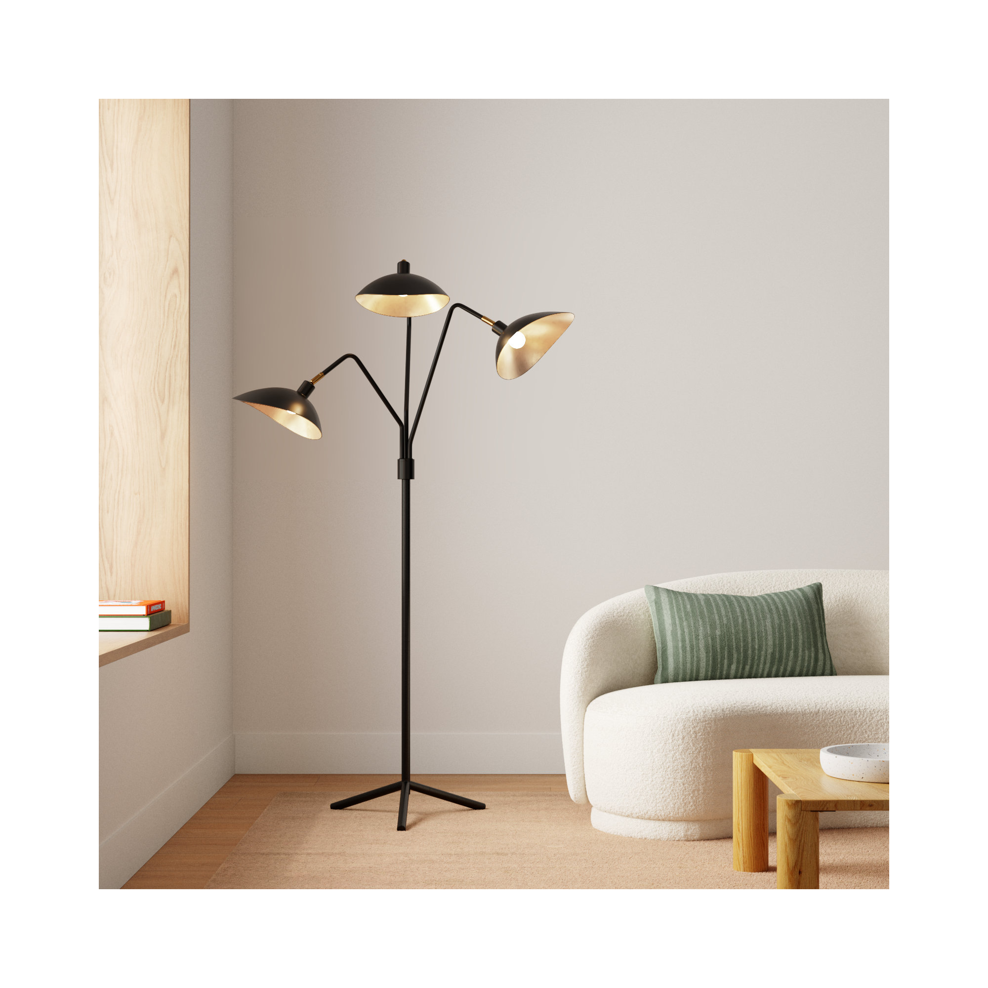 Hopson 69.5'' Floor Lamp, Black
