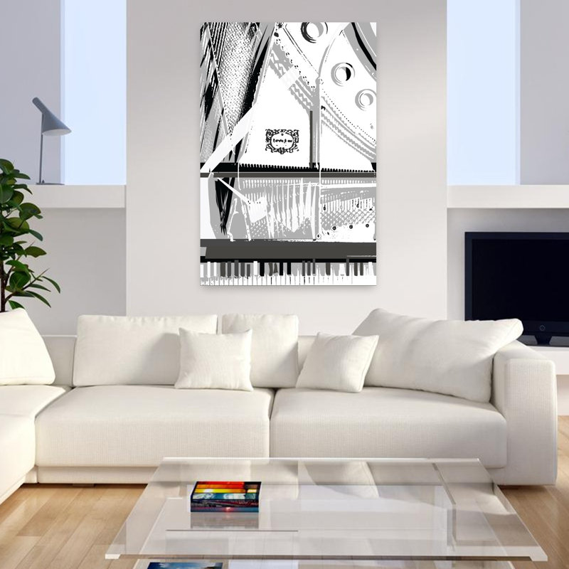Joueur abstrait cheval, art contemporain, H 48 po x l 32 po