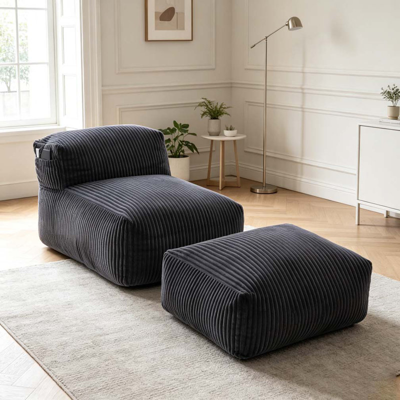 Fauteuil à billes Big, Gris foncé