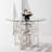 Harlan Round Glass Top Metal Base Dining Table-1970670293