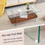 Table basse robuste avec plateau en verre trempé, rangement double couche, table centrale-1862413001
