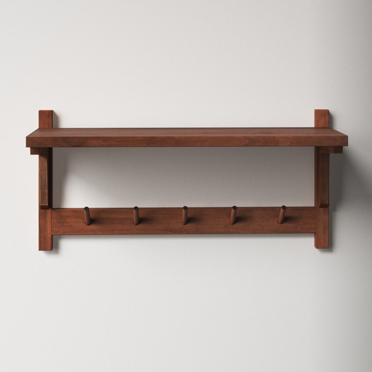 Modern Walnut Coat rack Shelf