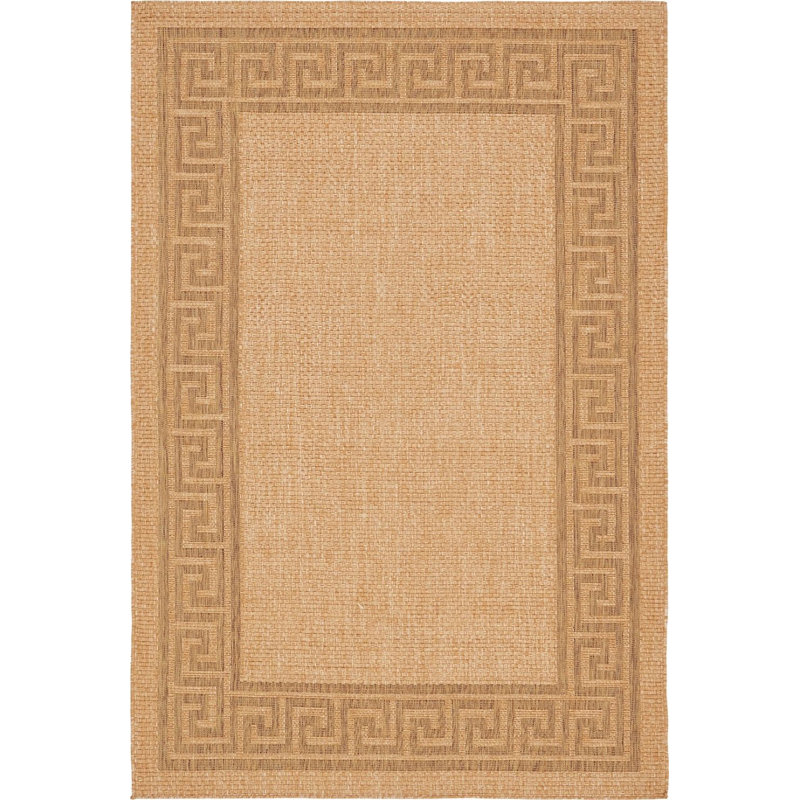 Outdoor Veranda Area Rug Bronzed Color, Rectangle 6' x 9'
