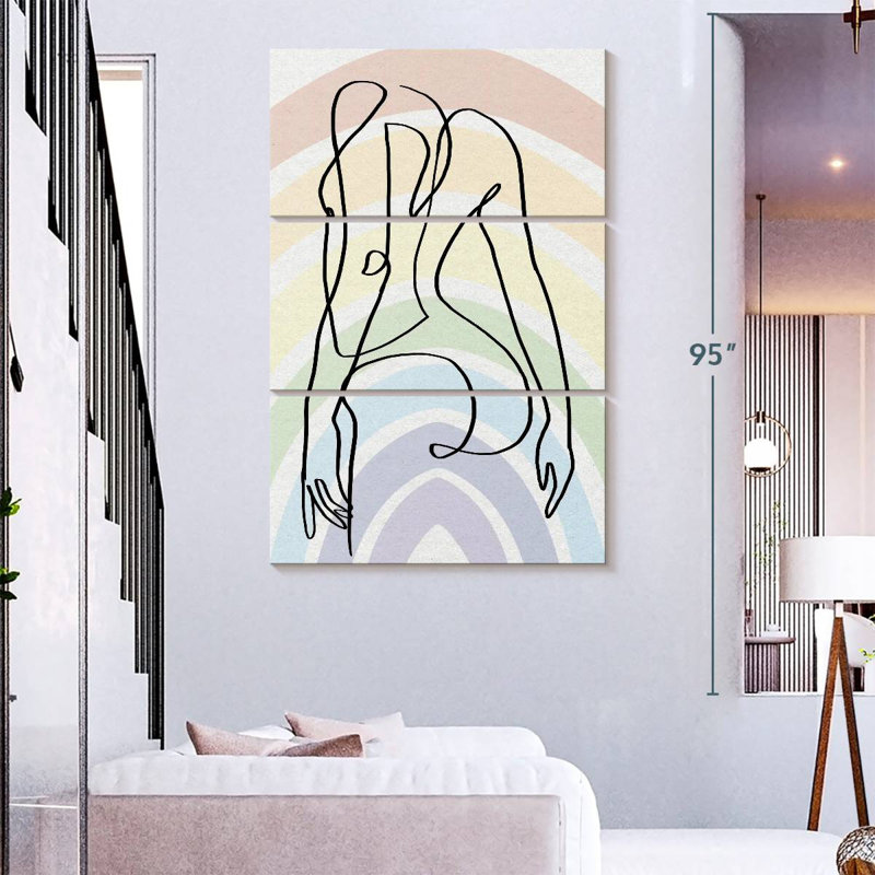 Khepri One Line Pride Curves, 38" H x 24" W