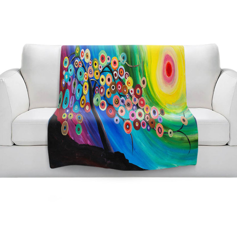 Hand Woven Throw Blanket, 68" W x 80" L