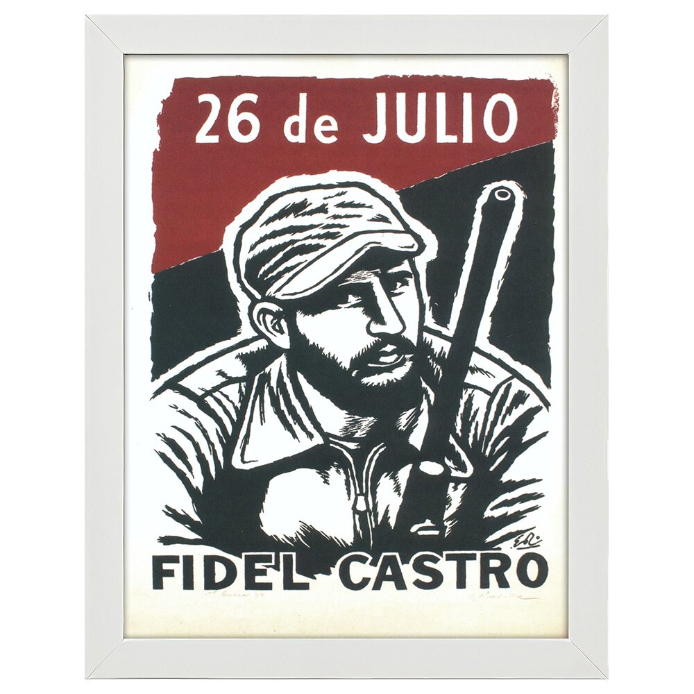 Vintage Kriegspropaganda Poster Fidel Castro - 26 De Julio - Dekorativer Kunstdruck, Wandkunst Dekor