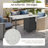 Rectangular Outdoor Gas Fire Pit Table