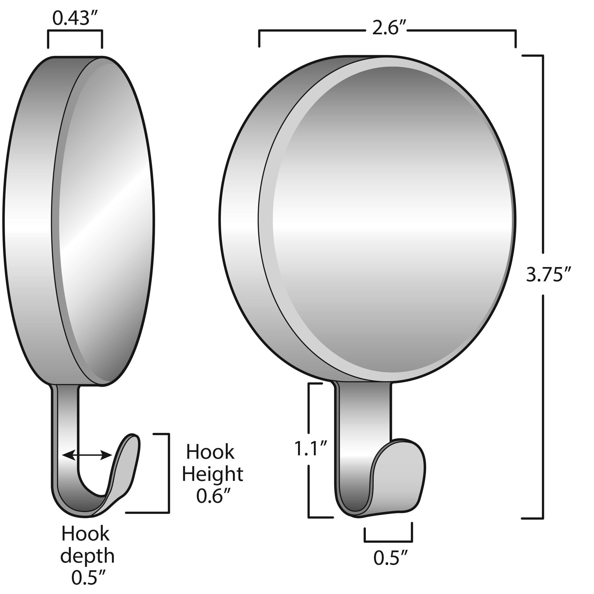 Lekhraj Magnetic Hanger, Silver, 2