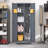 Large Steel Tool Storage Cabinet With Reinforced Frame, Anti-Rust Surface,Lockable Doors&Adjustable Shelves-998755402-998755397