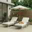 Chaise longue d'extérieur réglable en osier à 6 positions, chaise longue inclinable pour patio avec coussin inclus-1921613053