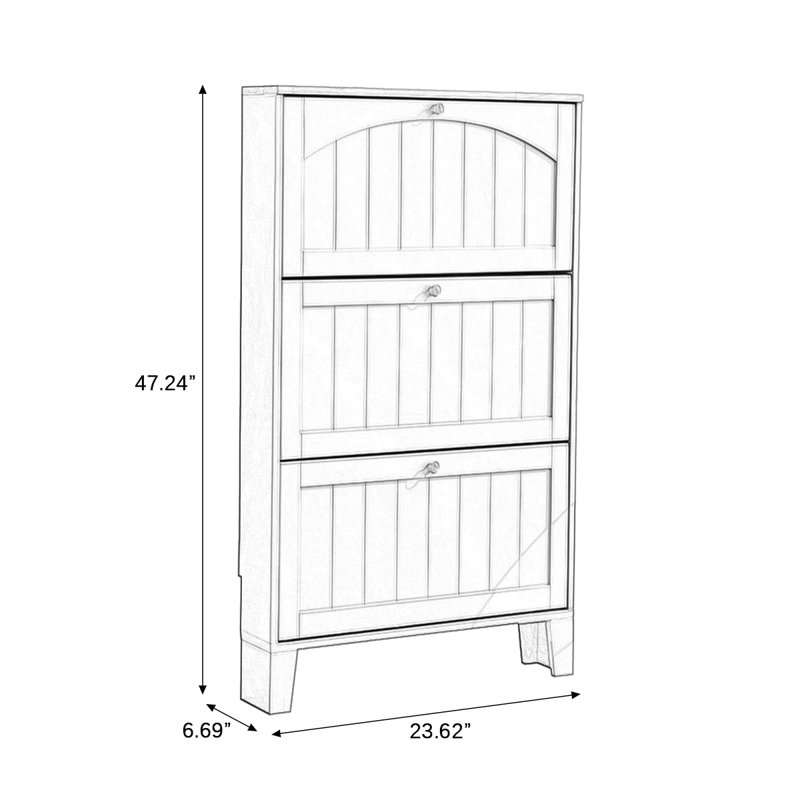 Green Solid wood Shoe Storage