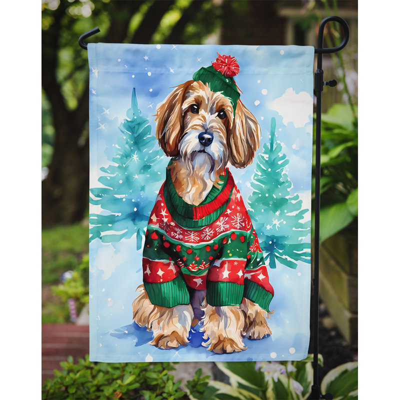 Polyester double face Noël, H 15,5 po x l 11,25 po