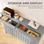 Radiator Radiator Cover with Drawers, Large, 119 x 19 x 93cm, Grey