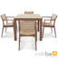 4 - Person Plastic Patio Dining Set Square Table