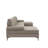 Polyester Blend Upholstered U-Shape Sectional With Metal Legs