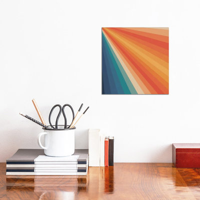 Retro 70s Sunrays by Alisa Galitsyna - Wrapped Canvas Gallery-Wrapped Canvas Giclée