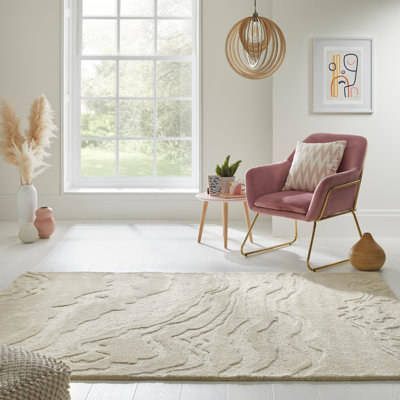 Cahide Abstract Wool Handmade Area Rug