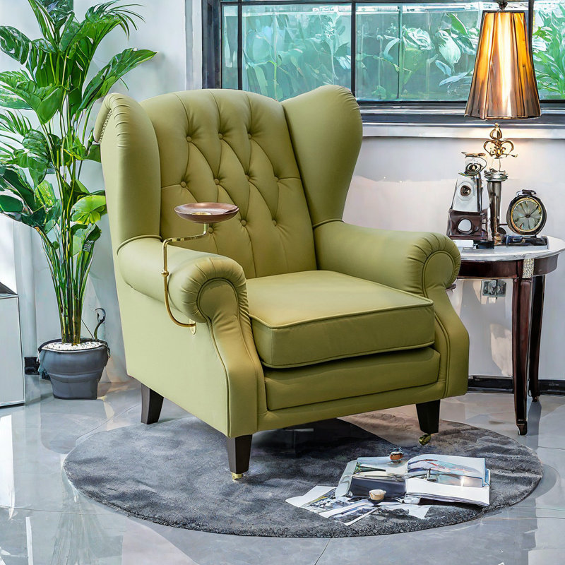 Deshawna Recliner, Green Faux Leather