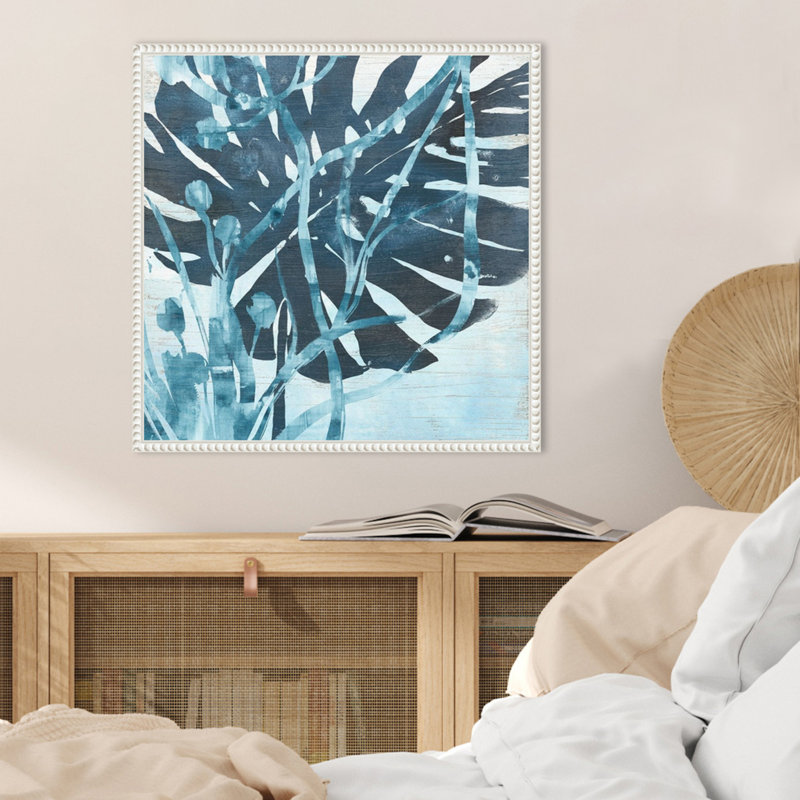 «Water Palms I» par June Erica Vess, reproduction d'art sur toile encadrée, H 22 po x l 22 po
