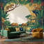 Décoration murale amovible Tigers de papier peint jungle tropicale-736169520-736169525