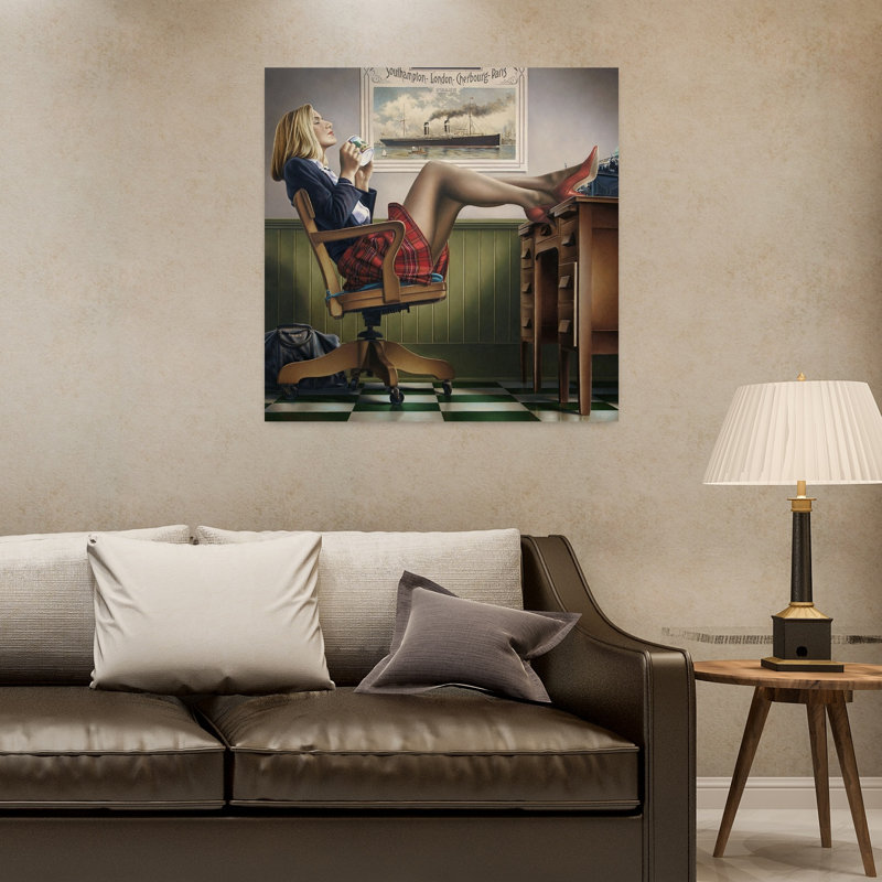 «Coffee Break», art contemporain abstrait, H 32 po x l 32 po