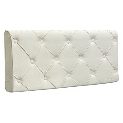Diamond Lattice Suede Composite Upholstered Headboard by WOWMAX