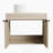 24 " Modern Design Float Bathroom Vanity With Ceramic Basin Set