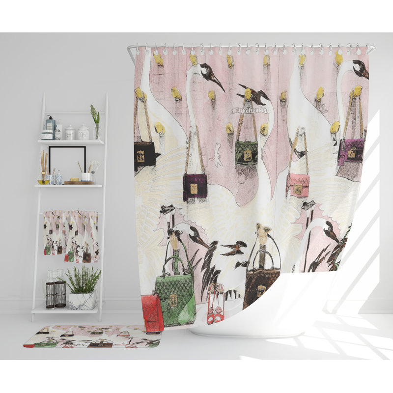 Natea Polyester Shower Curtain Set