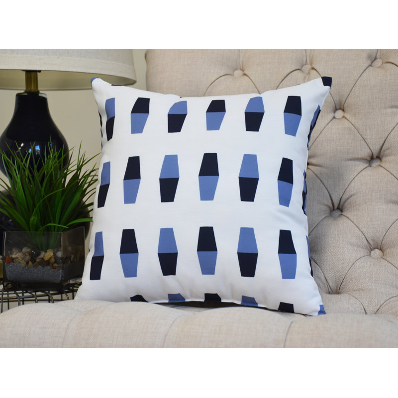 Housse et insert de coussin carré Nantucket, Bleu marine, 26 po x 26 po