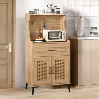 Coffee Bar Cabinet With Pegboard, Storage Drawer And Adjustable Shelf by Bay Isle Home